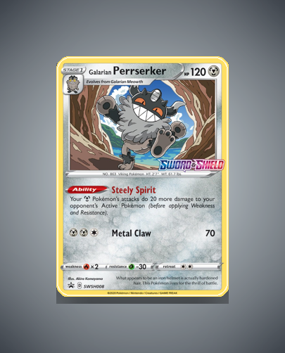Galarian Perrserker (SWSH Black Star Promos) #SWSH008