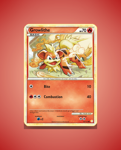 Collector’s Guide: Growlithe (HeartGold SoulSilver #65)