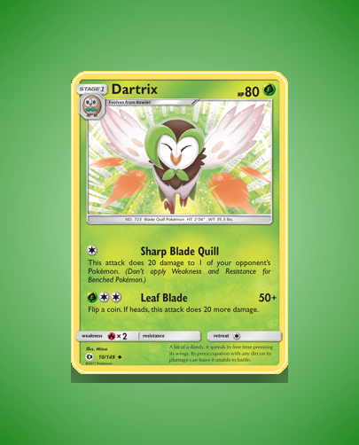 Collector’s Guide: Dartrix (Sun Moon #10)