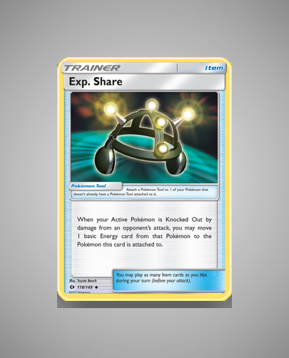 Collector’s Guide: Exp. Share (Sun Moon #118)