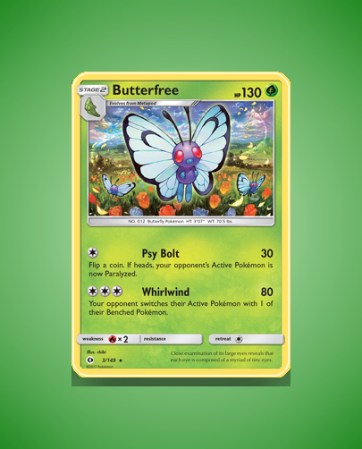 Collector’s Guide: Butterfree (Sun Moon #3)