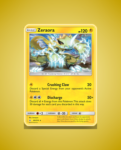 Collector’s Guide: Zeraora (Unbroken Bonds #60)