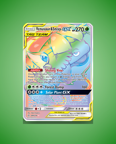 Collector’s Guide: Venusaur & Snivy-GX (Cosmic Eclipse #249)