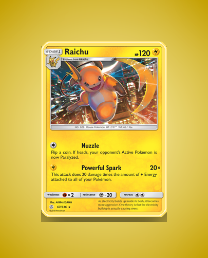 Collector’s Guide: Raichu (Cosmic Eclipse #67)