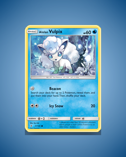 Collector’s Guide: Alolan Vulpix (Guardians Rising #21)