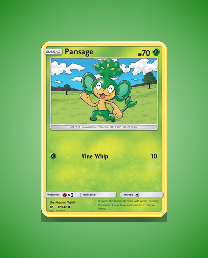 Collector’s Guide: Pansage (Burning Shadows #12)