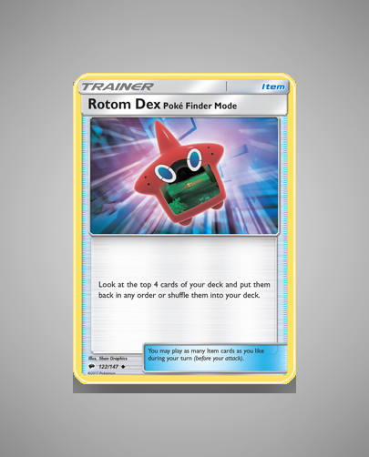 Collector’s Guide: Rotom Dex Poké Finder Mode (Burning Shadows #122)