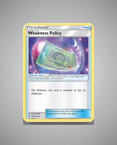 Collector’s Guide: Weakness Policy (Burning Shadows #126)