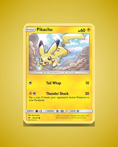 Collector’s Guide: Pikachu (Burning Shadows #40)
