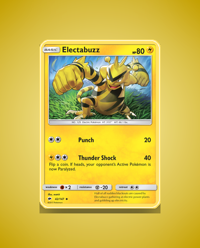 Collector’s Guide: Electabuzz (Burning Shadows #42)