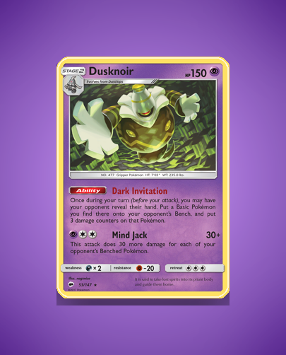 Collector’s Guide: Dusknoir (Burning Shadows #53)