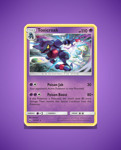Collector’s Guide: Toxicroak (Burning Shadows #55)
