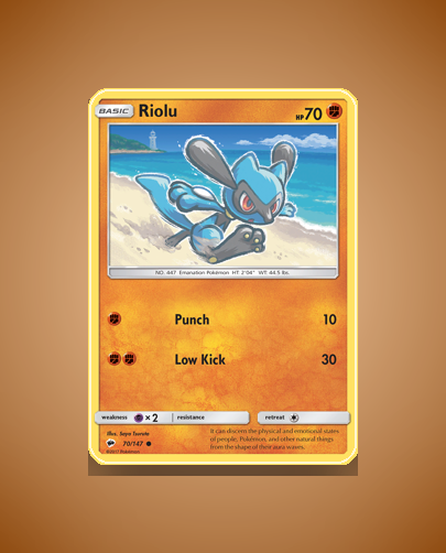 Collector’s Guide: Riolu (Burning Shadows #70)