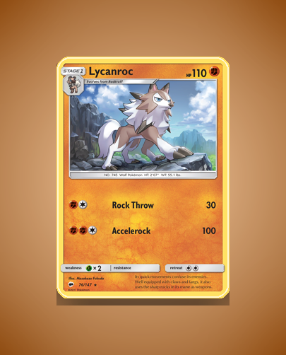 Collector’s Guide: Lycanroc (Burning Shadows #76)