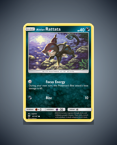 Collector’s Guide: Alolan Rattata (Burning Shadows #81)