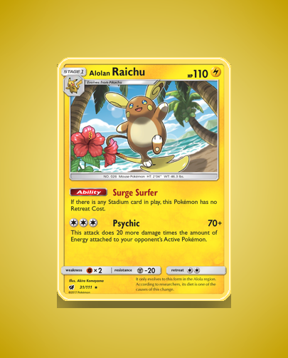 Collector’s Guide: Alolan Raichu (Crimson Invasion #31)
