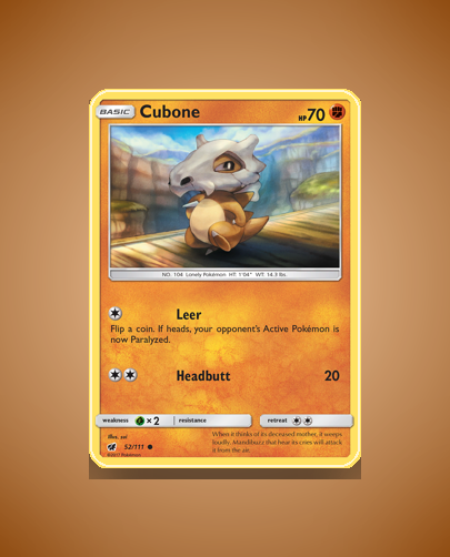 Collector’s Guide: Cubone (Crimson Invasion #52)