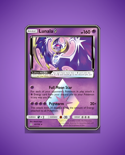 Collector’s Guide: Lunala ◇ (Ultra Prism #62)