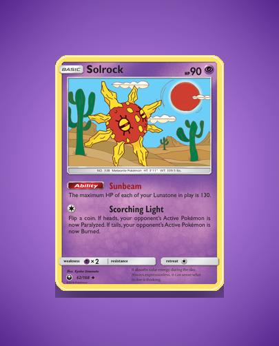 Collector’s Guide: Solrock (Celestial Storm #62)