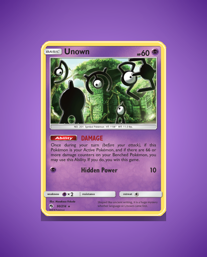 Collector’s Guide: Unown (Lost Thunder #90)