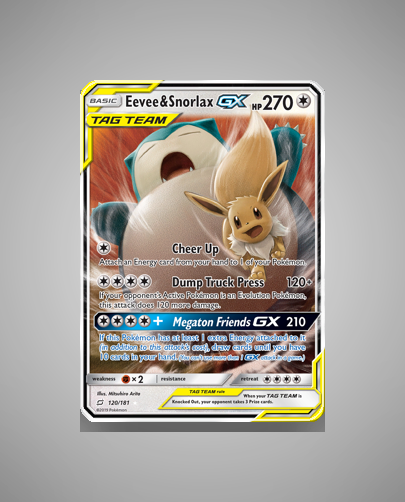 Collector’s Guide: Eevee & Snorlax-GX (Team Up #120)