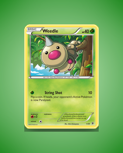Collector’s Guide: Weedle (Kalos Starter Set #1)